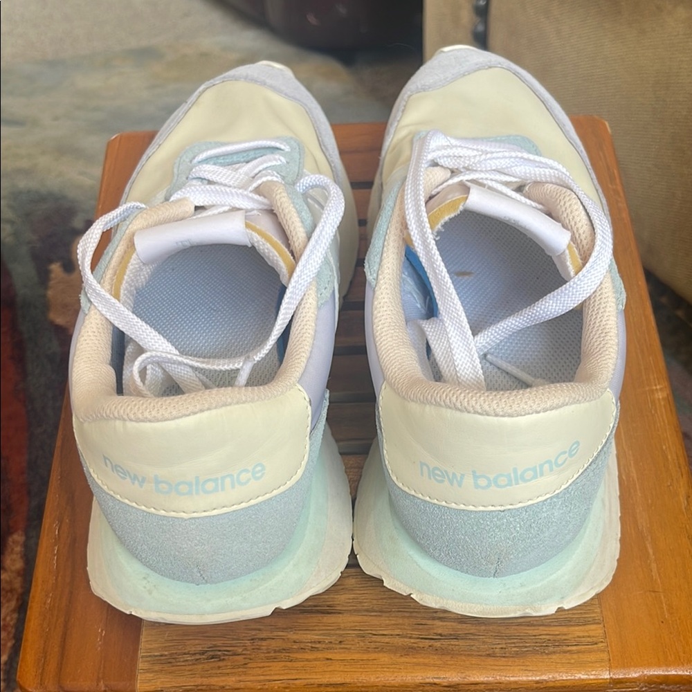 New Balance Womans Blue and Cream Sneakers